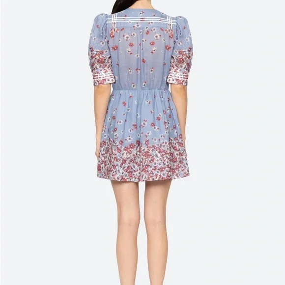 Whitney Print Puff Mini Dress